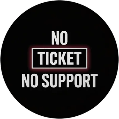 Produktbild von No Ticket No Support Magnet für Informatiker