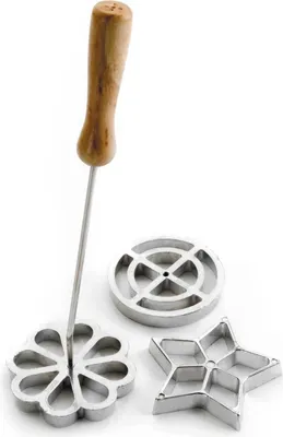 Produktbild von SIDCO Waffelbäckerei Roseneisen Rosetteneisen Tauchform Waffeln Waffelförmchen