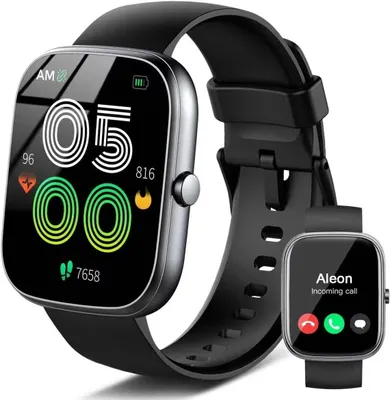 Zdjęcie produktu dla Inteligentny zegarek damski i męski. Inteligentny zegarek HD. Smartwatch z funkcjami: pomiar aktywności sportowej, monitorowanie snu, pomiar tętna, wodoszczelność IP68, stoper, powiadomienia o wiadomościach