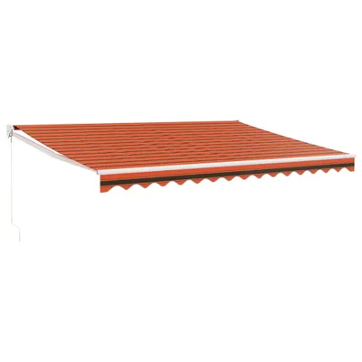 Produktbild von Markise Einziehbar Orange und Braun 4,5x3 m Stoff und Aluminium