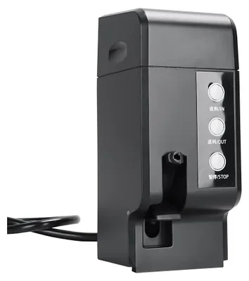 A black resin pumping module is shown against a white background.