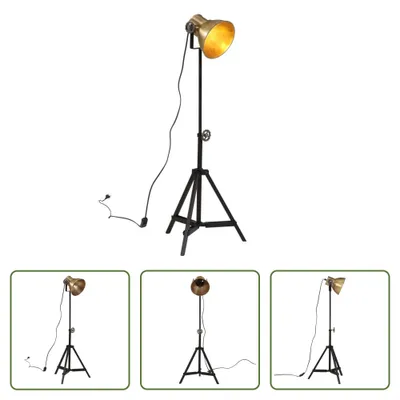 Obrázok produktu pre The Living Store Stojacia lampa 25 W Vintage brass 35x35x65/95 cm E27