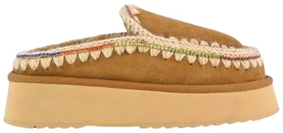 Image de Bottines MOU Mou Clog Eskimo Platform Rhinestones Cognac pour Femme