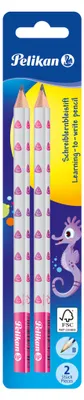 Produktbild von 2 Pelikan Schreiblernbleistifte / Farbe: pink