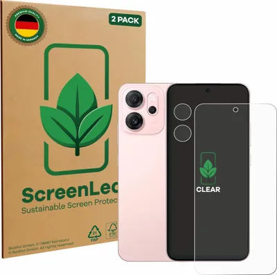 Produktbild von 2x ScreenLeaf Schutzfolie für Oppo Reno 14 F (Display+Kamera) Displayschutz Display Schutz Folie Klar Transparent