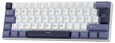Obrázek produktu pro Bezdrátová mechanická klávesnice RK61DE, 60%, kompaktní, rozložení QWERTZ, podsvícená, černá (barva "Nachtschatten")