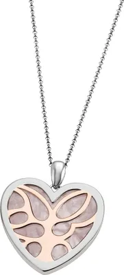 Produktbild von Goldmaid Anhänger mit Kette 925 Sterling Silber Herz Glasstein rosa