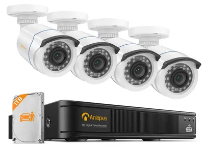 Produktbild von Anlapus 1080P HD Außen Video Überwachungssystem 8CH 1TB 1080P H.265+ DVR