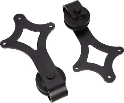 Produktbild von TolleTour Schiebetürbeschlag Zimmertür Türbeschlag Big Wheel Scheunentor Belastung 150kg Laufschienen Schiebetürsystem Set 183 cm Diamant