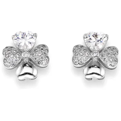 Immagine prodotto di Orecchini Orecchini a borchia Amen Silver Collection Quadricuore - donna
