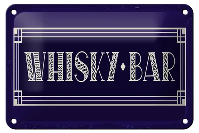 Produktbild von Blechschild Alkohol 18x12cm Whisky Bar Dekoration