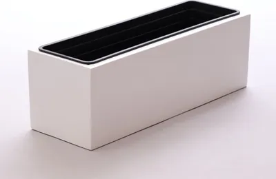 Produktbild von Elegant Einrichten | Pflanzkübel | Fiberglas | rechteckig | 61x21x20 | hochglanz | weiß