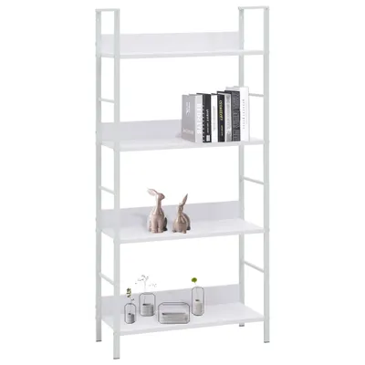 Immagine prodotto di Libreria 4 ripiani Bianco 60×27,6×124,5 cm Materiale a base di legno
