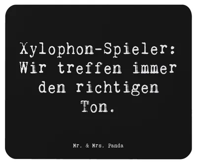 Produktbild von Mr. & Mrs. Panda Mauspad Spruch Xylophon Melodie - Schwarz - Geschenk, laptop, Mouse Pad, Instrument, Musik, Musiker, mousematte, Mousepad, Schlaginstrument, Taktgefühl