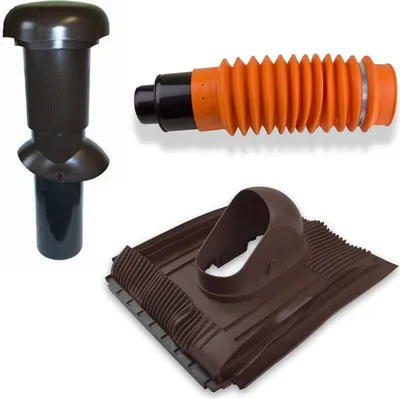 Produktbild von Klöber-Set6 Dachentlüftung DN100 braun Universal Lüftungsziegel Dachentlüfter