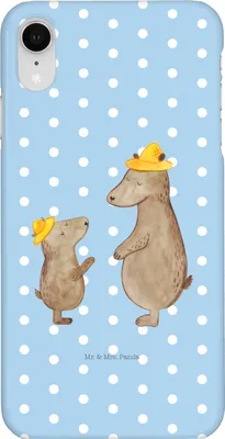 Produktbild von Mr. & Mrs. Panda Iphone XR Handyhülle Bären mit Hut - Blau Pastell - Geschenk, Premium Kunststoff, Muttertag, Handy Case, Vatertag, Lieblingsmensch, Dad, Vater