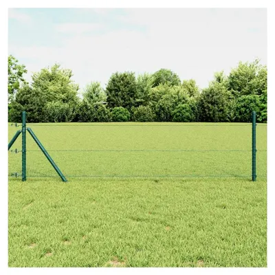 Produktbild von Zaunpfosten Grün 10 x 0,8 m (13 mm Maschen) aus Stahl und PVC für Gartenzaun, Hundezaun, Weidezaun und Hühnerzaun