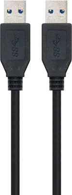 Produktbild von Ewent EC1022, 1,8 m, USB A, USB A, USB 3.2 Gen 1 (3.1 Gen 1), Schwarz