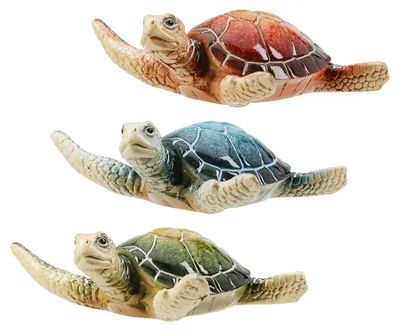 Obrázek produktu pro Figurka Gilde, želva, „Laureen“, poly, modrá, zelená, červená, délka 9,5 cm, šířka 10 cm, výška 3 cm 55399 4063387553992 3 kusy (3 různé varianty)
