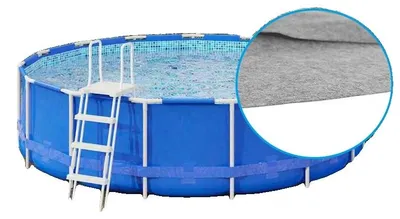 Immagine prodotto di Copertura per piscina, geotessuto in poliestere, diametro 550 cm, protezione morbida per il fondo, resistente ai raggi UV, adatta all'installazione