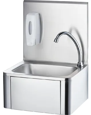 Produktbild von Handwaschbecken m. Kniebedienung - Wandmontage - 400mm x330mm x570mm