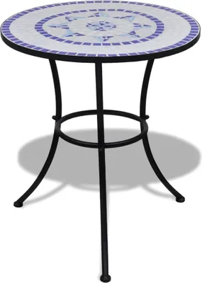 Immagine prodotto di vidaXL set bistrot 3 pezzi piastrelle in Vetroceramica blu e bianco