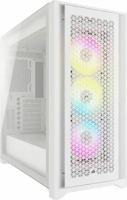 Produktbild von Corsair FRAME 5000D RS ARGB, Midi Tower, PC, Weiß, ATX, EATX, micro ATX, Mini-ITX, Kunststoff, Stahl, Gehärtetes Glas, Gaming