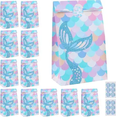Produktbild von Papiergutscheintüten - 12 Stücke, Ideal für Süßigkeiten, Feiern, Geburtstage und Weihnachten