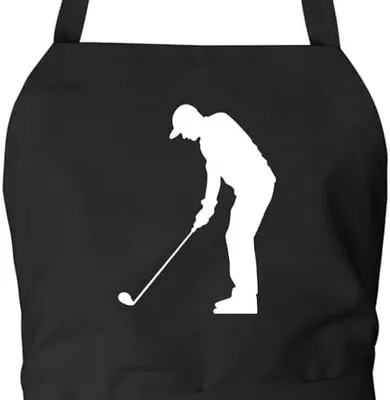 Produktbild von Küchenschürze mit Golfmotiv aus Baumwolle | Geschenkidee
