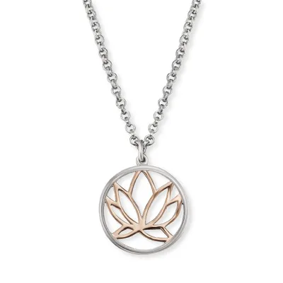 Produktbild von Engelsrufer ERN-LILLOTUS-BI Kette mit Anhänger Lotus Silber Rosé