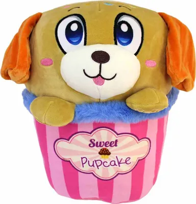 Produktbild von Plüsch-Hund in Cupcake Becher - ca. 33 cm