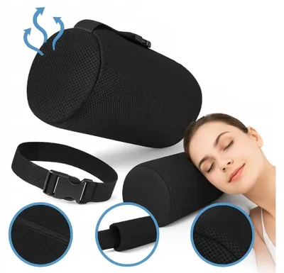 Image de Coussin orthopédique en forme de rouleau pour le dos, à placer sur un fauteuil, pour le bas du dos et la colonne vertébrale, Podmed MR04
