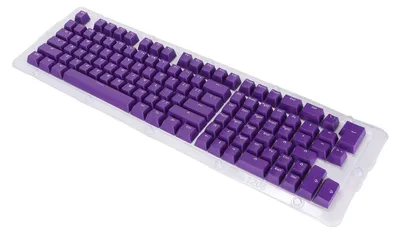 Zdjęcie produktu dla 117 Keys Keycaps OEM Height Two Colors Injection Fastness OPQ Opaque Keycaps for 61/64/68/71/78/82/84/87 Keys KeyboardPurple White Letters