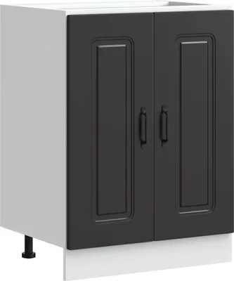 Zdjęcie produktu dla vidaXL Podstawa pod zlewozmywak Kalmar czarna 60x46x81,5 cm Materiał drewnopochodny