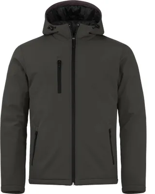 Produktbild von Clique Padded Hoody Softshell Heren, Maat L - Donkergrijs