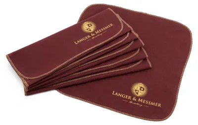 Produktbild von Langer & Messmer Baumwolltuch im 6er-Set bordeaux