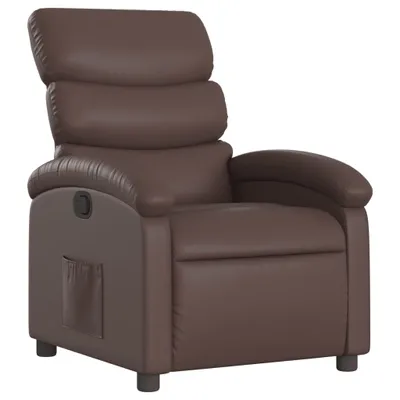 Image de vidaXL Fauteuil relax brun similicuir