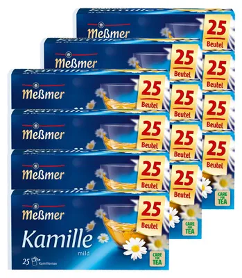 Obrázek produktu pro Meßmer heřmánkový čajový nápoj jemný květinový bylinný čaj 37g 12 balení