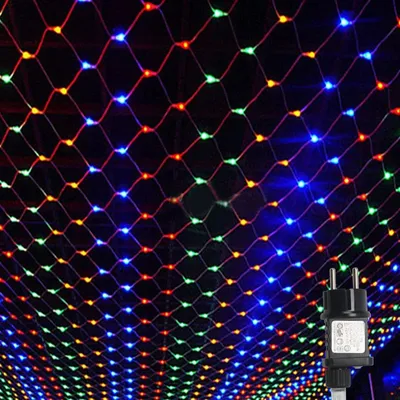 Produktbild von Peviasot 3x2 m 200 LED Lichternetz 8 Modi Lichterkette für Innen Weihnachten Hochzeit Party Garten Balkon Deko, Bunt