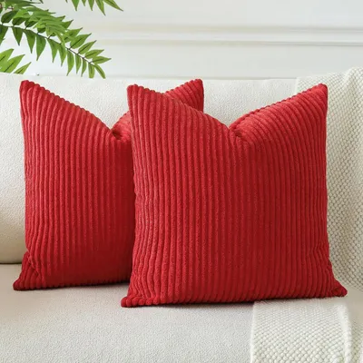 Immagine prodotto di Set di 2 federe per cuscini, 40x40 cm, colore rosso