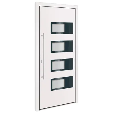 Produktbild von vidaXL Haustür Weiß 100x210 cm Aluminium und PVC