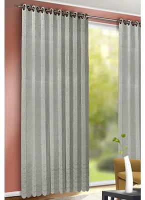 Produktbild von Jacquard-Lamellen-Ösenstore "Ralf" - Vorhang von Albani: Grau / 240x140cm Farbe: Grau Größe (HxB): 240x140cm
