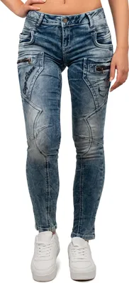 Produktbild von Cipo & Baxx Damen Jeans WD322 Blue W30/L34