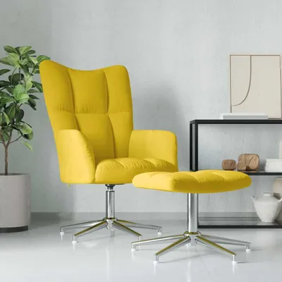 Zdjęcie produktu dla VidaXL 328135, Aksamit, Żółty, Pianka, 620 mm, 680 mm, 980 mm