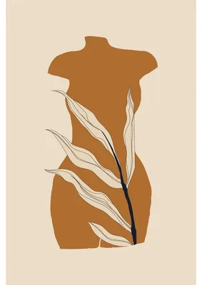 Image de Tableau sur toile corps abstrait 65x97 cm, Tableau mural moderne pour décoration intérieure