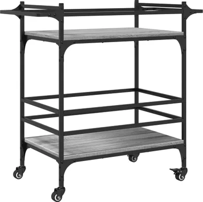 Obrázek produktu pro vidaXL Kuchyňský vozík Grey Sonoma 82x40x78,5 cm Materiál na bázi dřeva