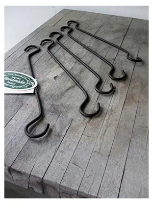 Produktbild von 5 praktische Verlängerungshaken (5er Set), Eisenhaken, S-Haken, 28 cm