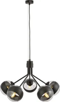 Zdjęcie produktu dla Żyrandol Emibig 5xE14 40W NOVA 5 BLACK/STRIPE 1139/5