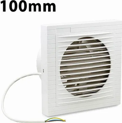 Obrázok produktu pre VINGO kúpeľňový ventilátor vstavaný ventilátor 100 mm kuchynský nástenný ventilátor ventilátor do kúpeľne WC kuchynské odsávacie ventilátory kúpeľňová stena nízka spotreba energie biela
