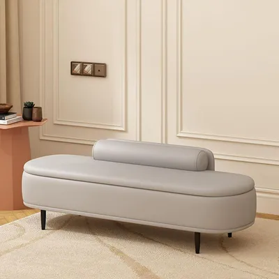 Immagine prodotto di Panca con spazio contenitore, 100 cm, grigio chiaro